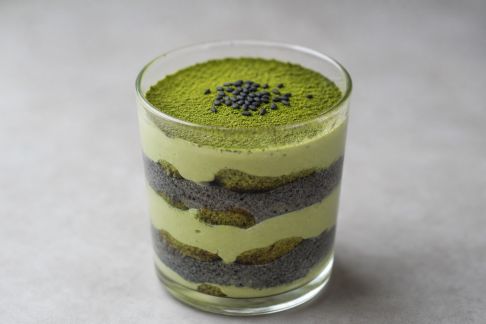 Tiramisu thé vert et sésame noir : twist nippon