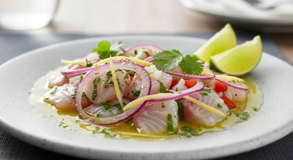 Ceviche de Dorade aux Herbes Citrons et Gingembre