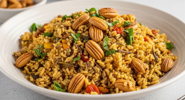 Riz Pilaf aux Épices Douces et Noix Grillées