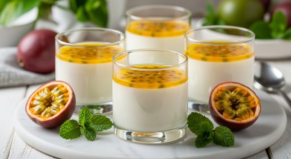 Panna Cotta au Lait de Coco et Passion : Fraîcheur Intense